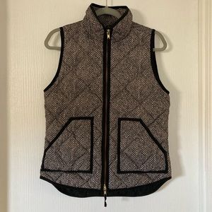 J. Crew | Herringbone down quilted vest.